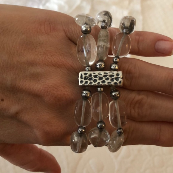 Silpada crystal quartz & sterling bracelet - Picture 2 of 4
